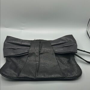 Express Black Bow Clutch